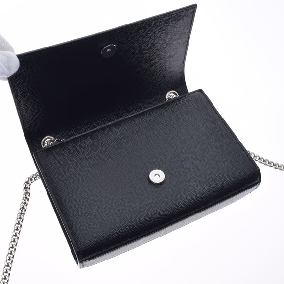 Yves Saint Laurent Kate Small Silver Hardware Leather Shoulder Bag Black - Picture 7 of 9